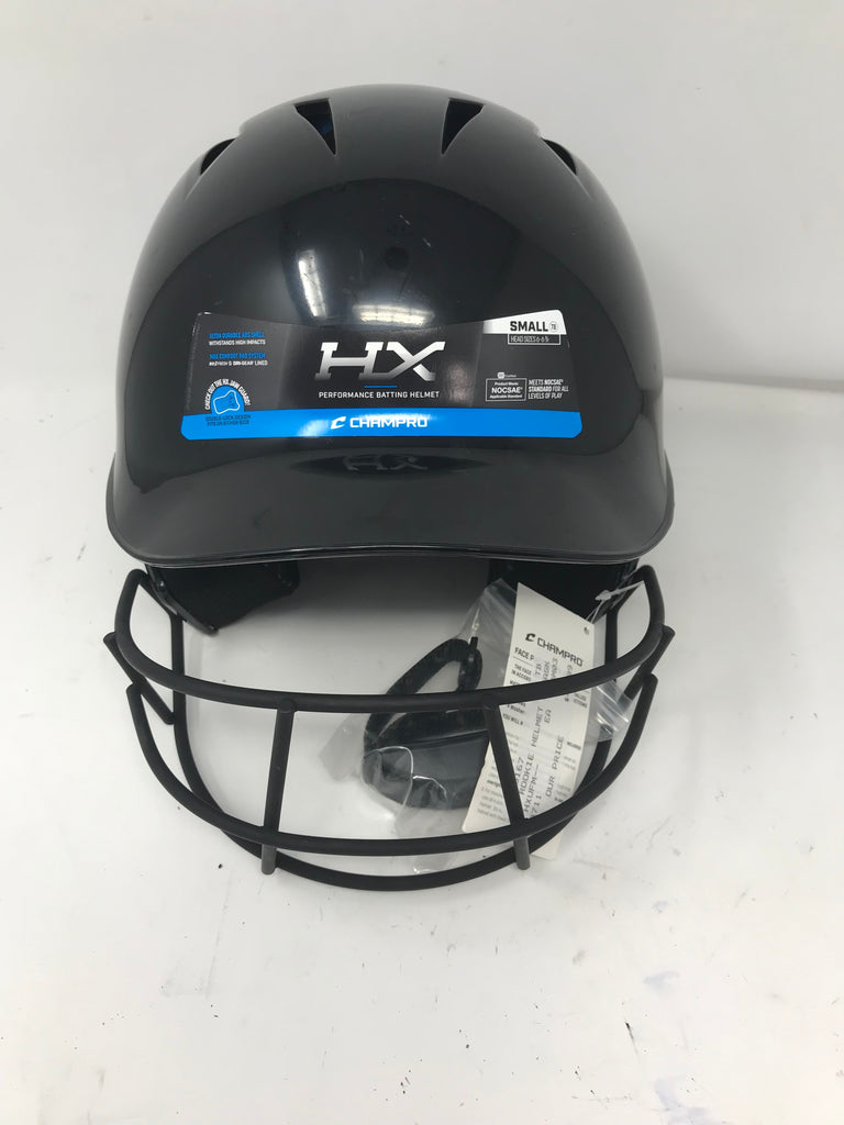 champro football helmets New Champro HTX Performance Batting Helmet Black Size