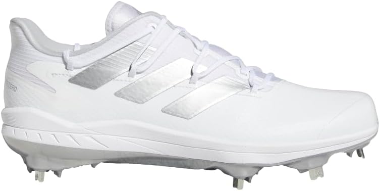 New adidas Men's Adizero Afterburner 8 Baseball Shoe, White/Silver Met –  PremierSports
