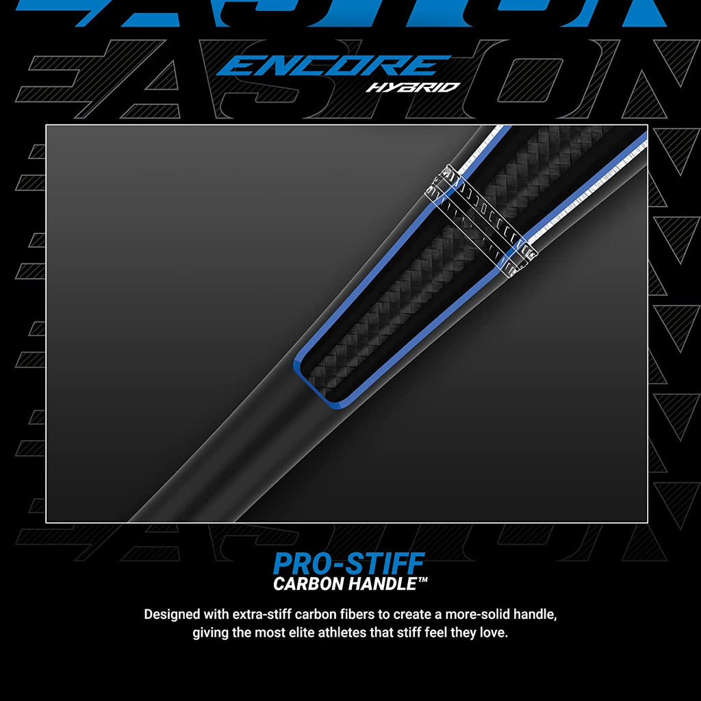 Batte Easton Encore Hybrid 2023 - BBCOR -3, 32 Pouces, 29 Oz - Noir Et Bleu