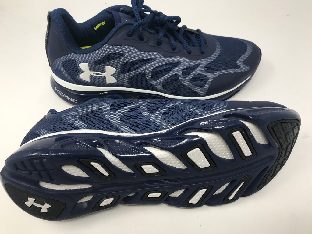 New Under Armour UA Team Spine Venom Running Shoe Navy/White Men's