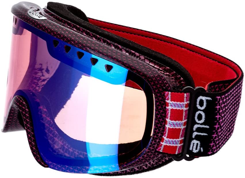 bolle scarlett goggles New Bolle Scarlett Modulator Snow Goggles Vermillion Blue Lens Pink Pl –  PremierSports