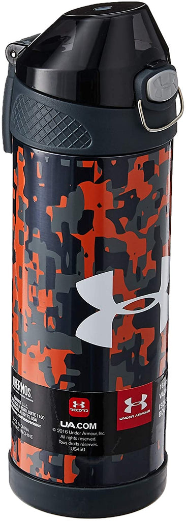 Under Armour Protege 16 Ounce Stainless Steel Water Bottle, Orange Fracture  