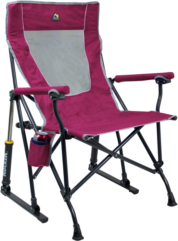Pink Rocking Canopy Chair GCI Outdoor Cheetah Comfort Pro Rocker