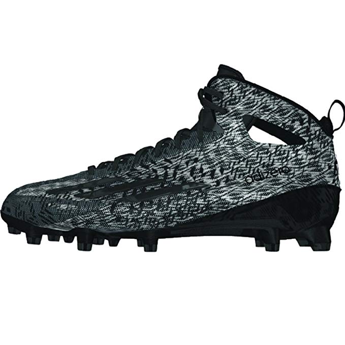 New Adidas Men's 9 Adizero 5 Star 4.0 Mid Football Cleat Black/Black C77962