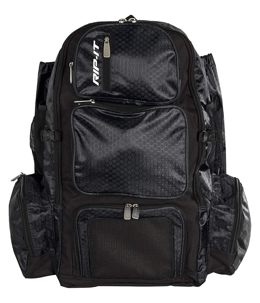 New RIPIT Pack It Up Backpack Softball Equipment Bag Black/White 24 x PremierSports
