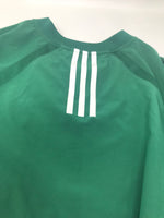 New adidas Men's Triple Stripe Baseball Jacket Small Green/White