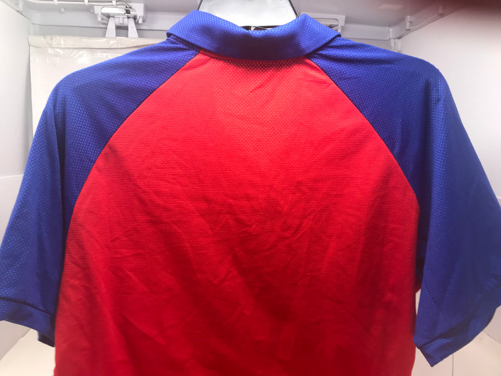 New Nike Dri Fit Retro Bell Philadelphia Phillies Red/Blue Men Small Polo Shirt