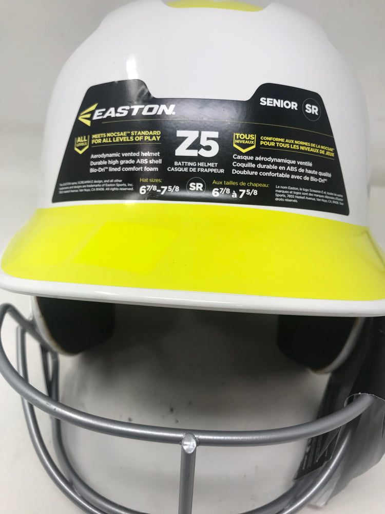 New, Other Easton Z5 Two Tone Senior Fastpitch Batting Helmet w/Mask 6 78/ 78 5/8