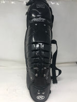 New Rawlings Junior 15.5 inch Knee to Ankle Catcher's Leg Guards Black (Pair)