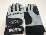 New Worth Youth Wicked Batting Glove Black/Gray Large