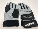 New Worth Youth Wicked Batting Glove Black/Gray Large