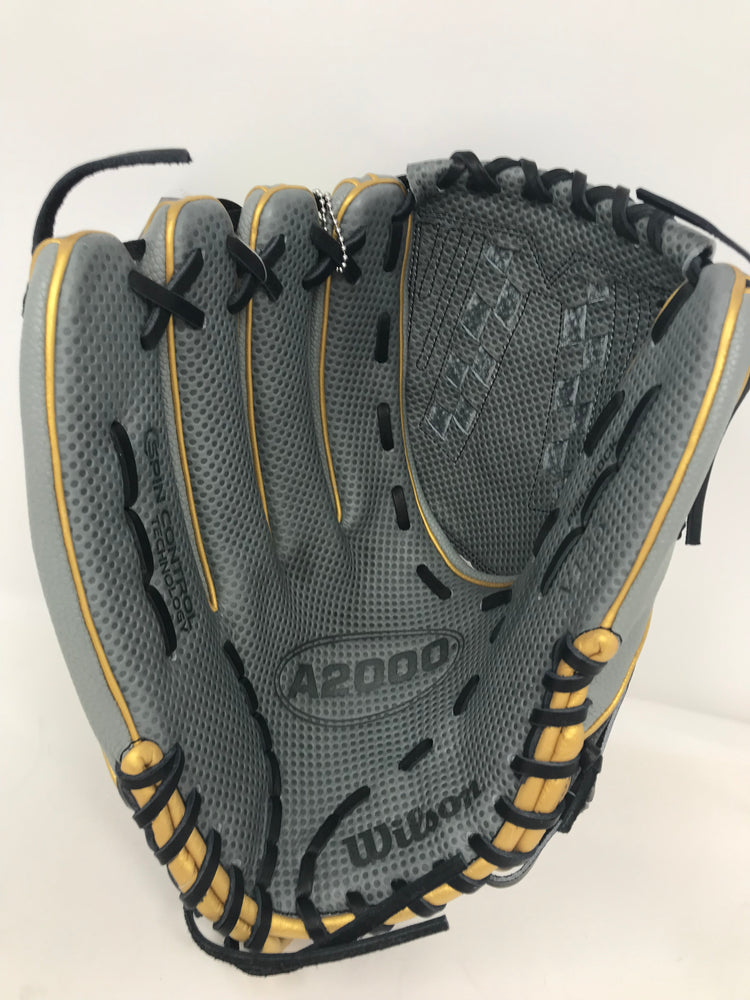 New Wilson A2000 Fastpitch Glove Series 12.5" Softball Glove Gray/Black LHT