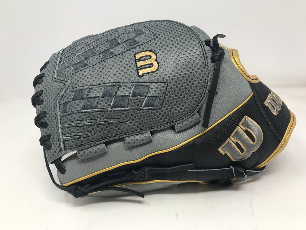 New Wilson A2000 Fastpitch Glove Series 12.5" Softball Glove Gray/Black LHT