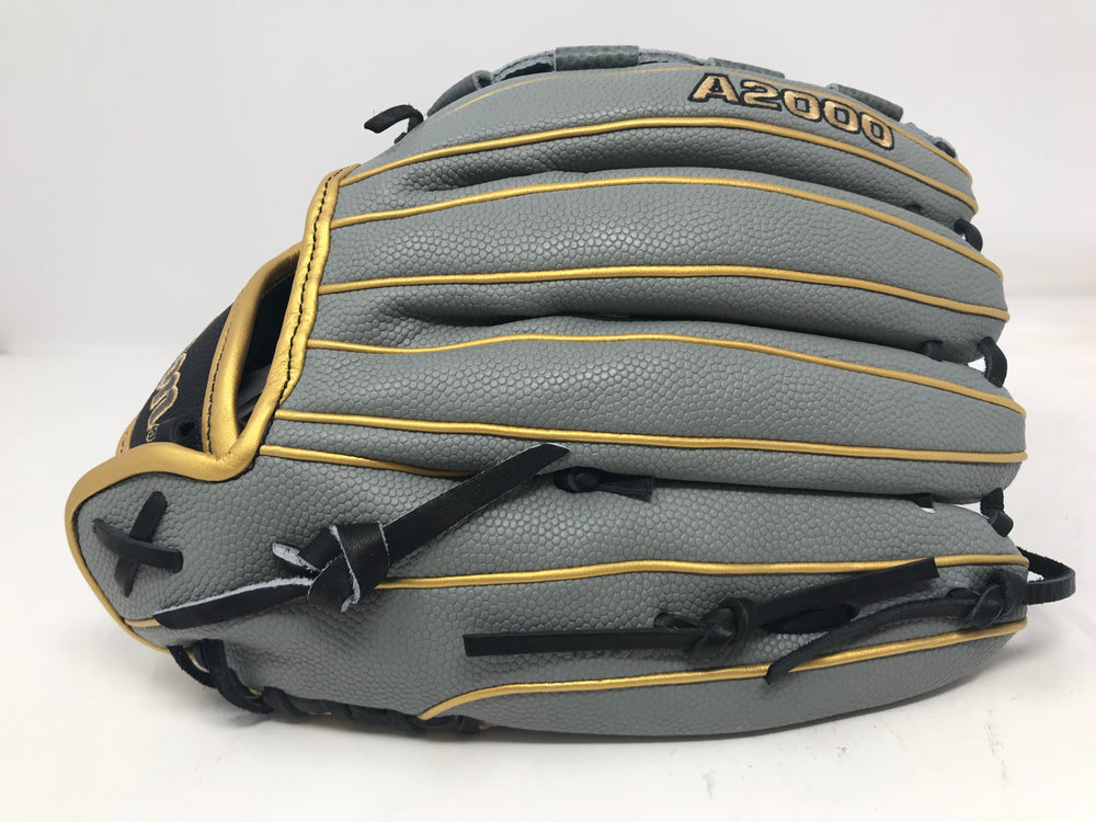 New Wilson A2000 Fastpitch Glove Series 12.5" Softball Glove Gray/Black LHT
