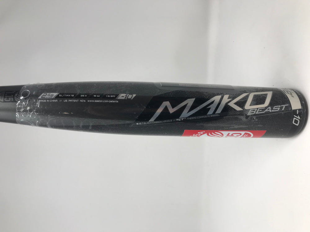 New Other Easton SL17MK10 28/18 Mako Beast Senior League Baseball Bat 2 5/8" Blk
