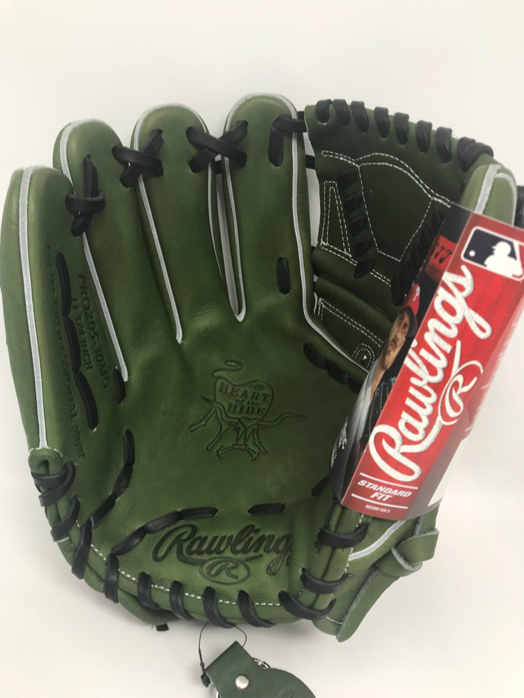 New Rawlings Heart of The Hide Military Green 11.75 Inch LHT Baseball Glovee