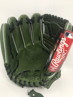 New Rawlings Heart of The Hide Military Green 11.75 Inch LHT Baseball Glovee