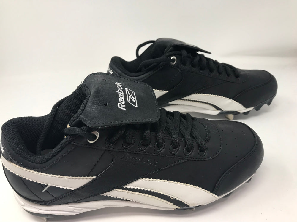 New Reebok Gold Metalist Low Steel Men Size 7 Baseball Cleats Black/White