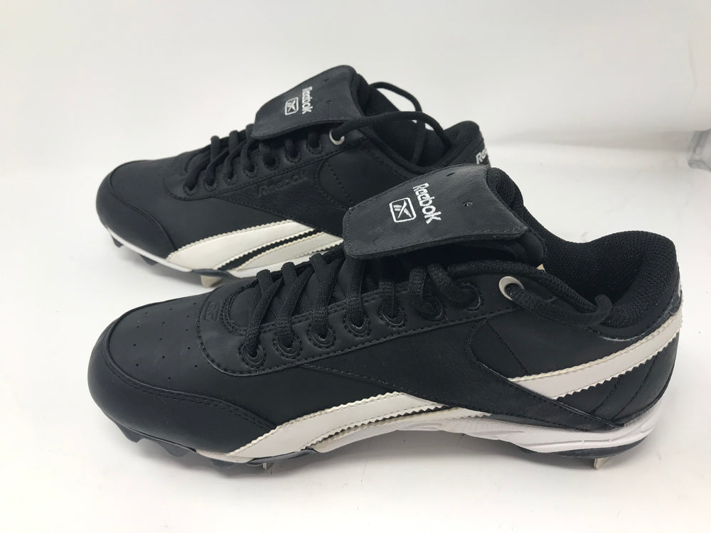 New Reebok Gold Metalist Low Steel Men Size 7 Baseball Cleats Black/White