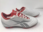 New Reebok Sprintfit RBRMS Junior Soccer Molded Cleats Size 4 White/Red