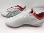 New Reebok Sprintfit RBRMS Junior Soccer Molded Cleats Size 4 White/Red