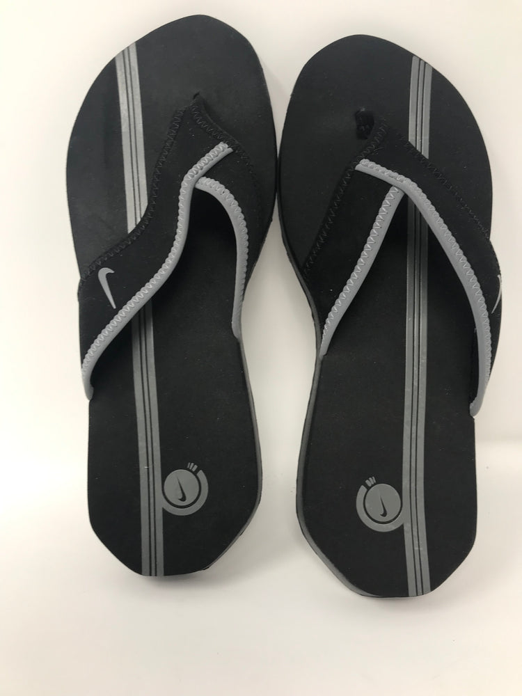 New Nike Women's Celso Girl Thong Sandal, Black/Gray Size