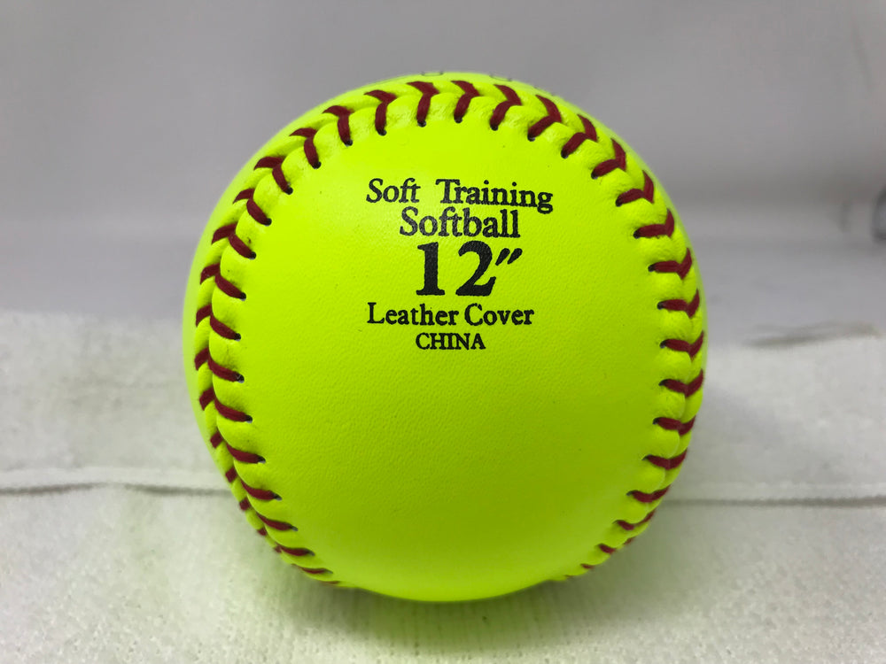 New Jugs Softie Training Softballs (One Dozen) 12 Inch Yellow/Red