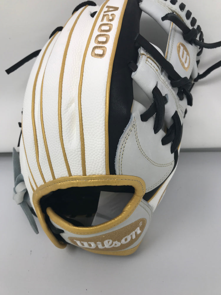 New Wilson A2000 Fastpitch Softball Glove H12 12" RHT Black/White/Gold