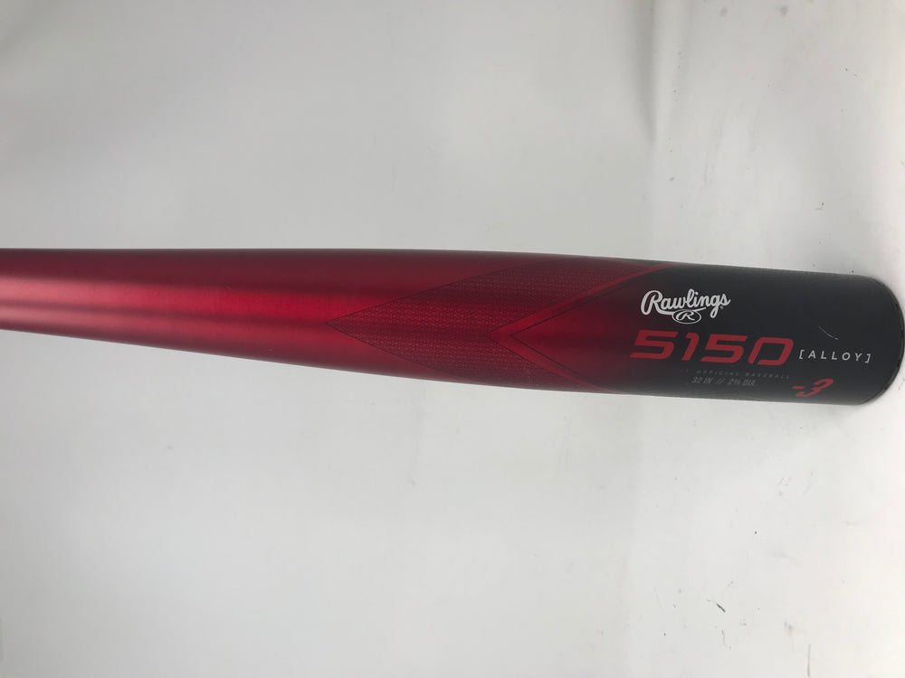 Used 2023 RAWLINGS 5150 BBCOR -3 32/29 Baseball Bat Alloy Red/Black End Loaded