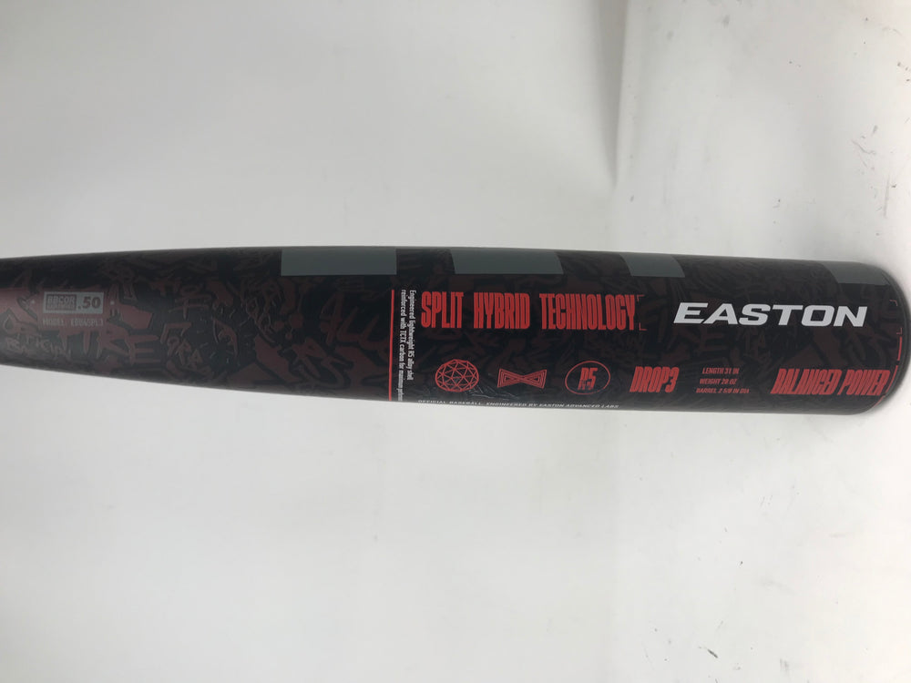 Used Easton 2024 Split Baseball Bat BBCOR -3 Drop 2 5/8" Barrel 2 Pc. 33/30
