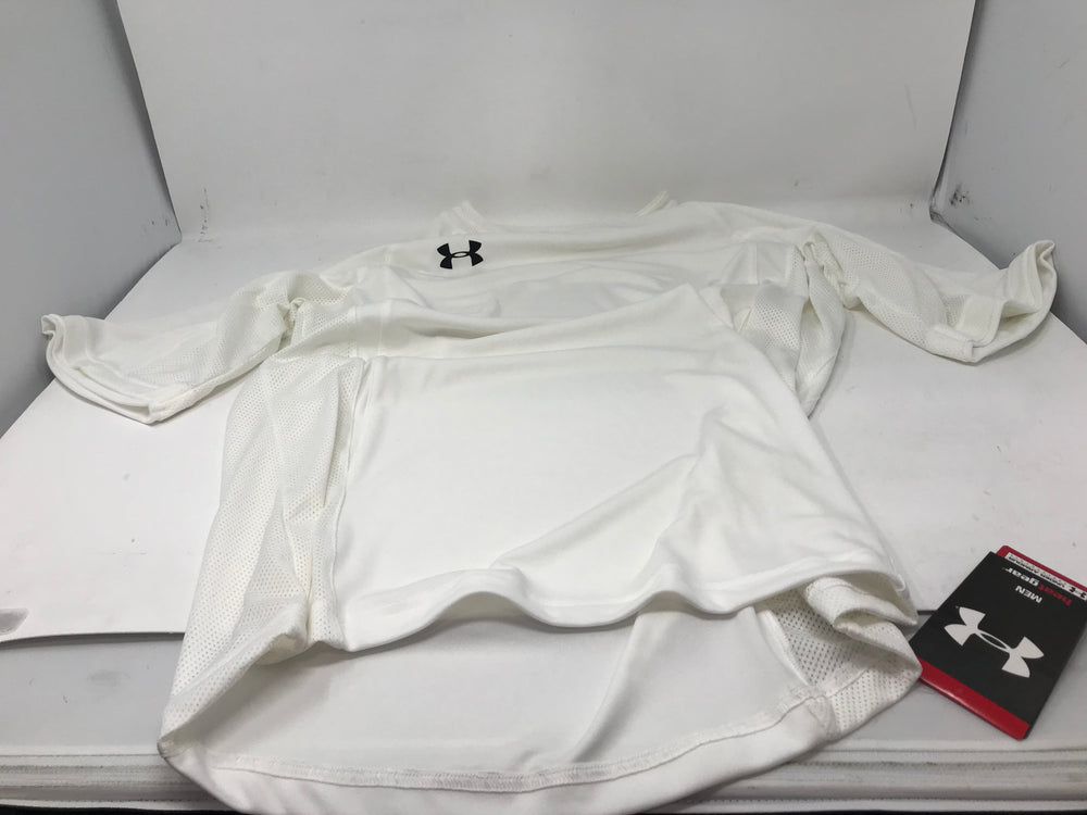 New Under Armour Mens White Stealth Soccer Shirt Size Small