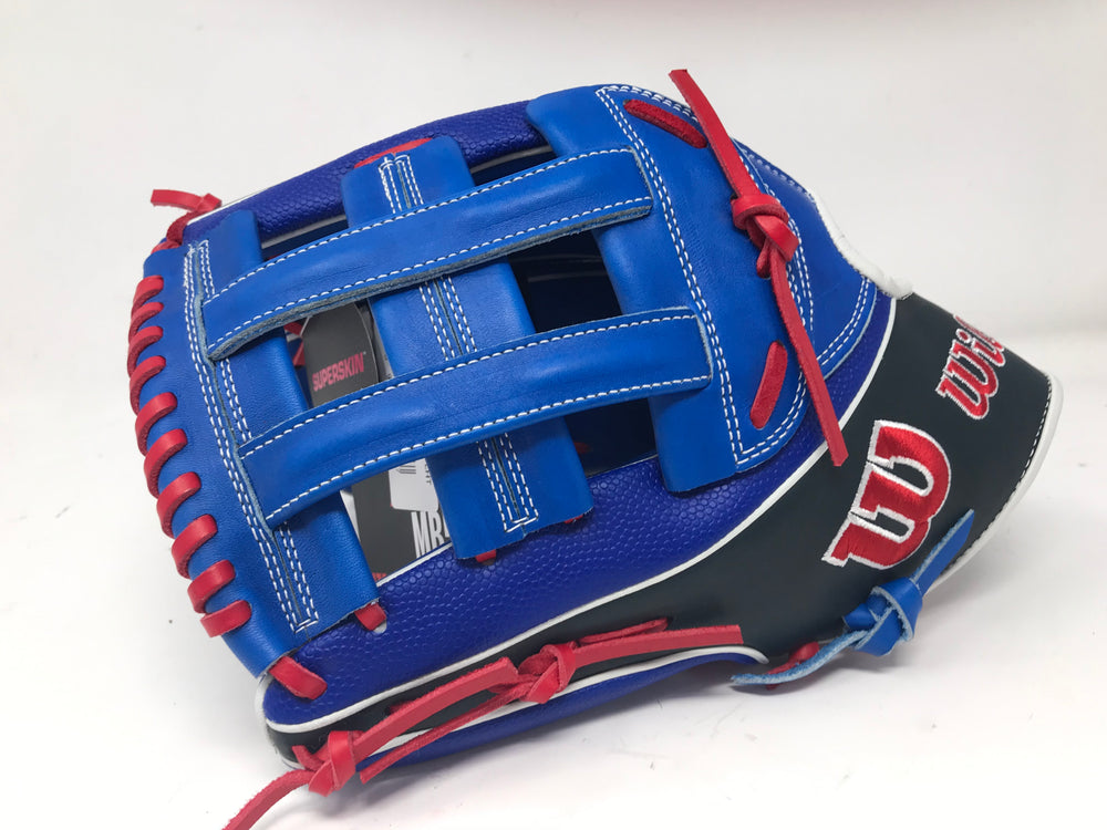 New Wilson A2K Game Model Outfield Baseball Gloves 12.5 in LHT Blue/Red/Black
