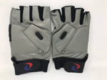 New ProTeam Youth Half Finger Lineman Football Gloves Medium Black/Gray