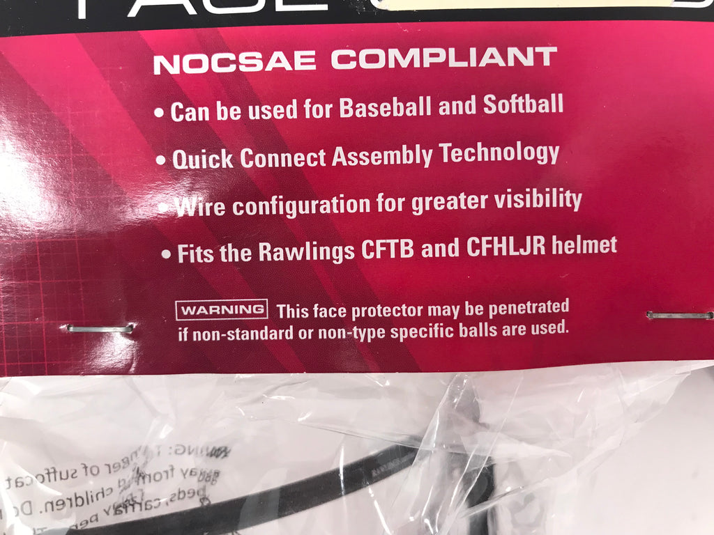 New Rawlings JR Quick Connect Faceguard Approved for Baseball/Softball ...
