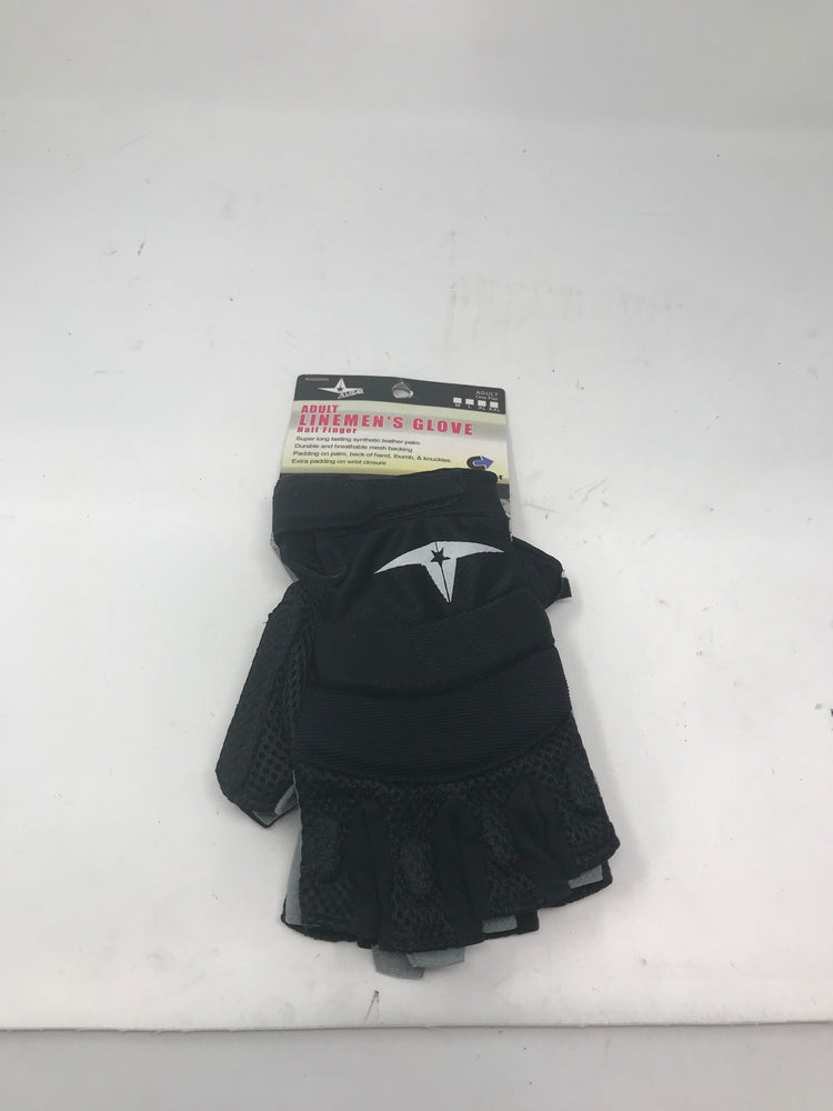 New Allstar Adult Linemen's Glove Half Finger X-Large