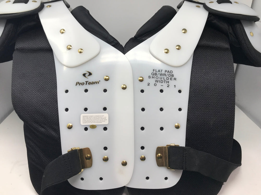 New Pro Team Adult XXL Pro44 Shoulder Pads Chest 44-46, Shdr 20-21 Flat pad Wht
