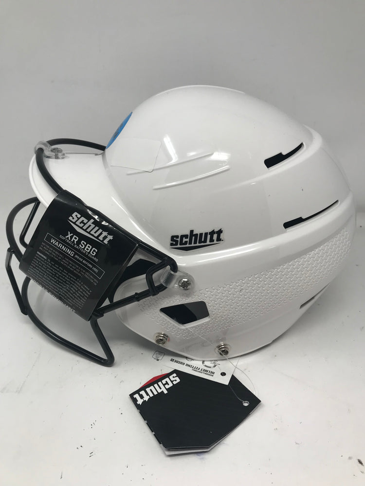 New  Schutt XR1 Softball Batter's Helmet, One Size Fits Most Junior White