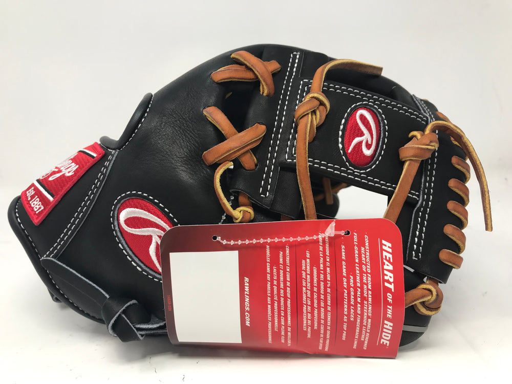 New Rawlings Heart of the Hide 11.5" Baseball Glove RHT Black/Brown Pro I Web