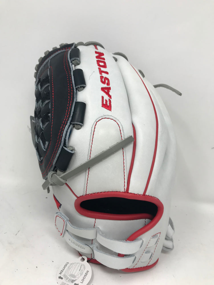 New Easton Professional Collection Fastpitch Softball Glove 12.5" LHT Nvy/Wht/Rd