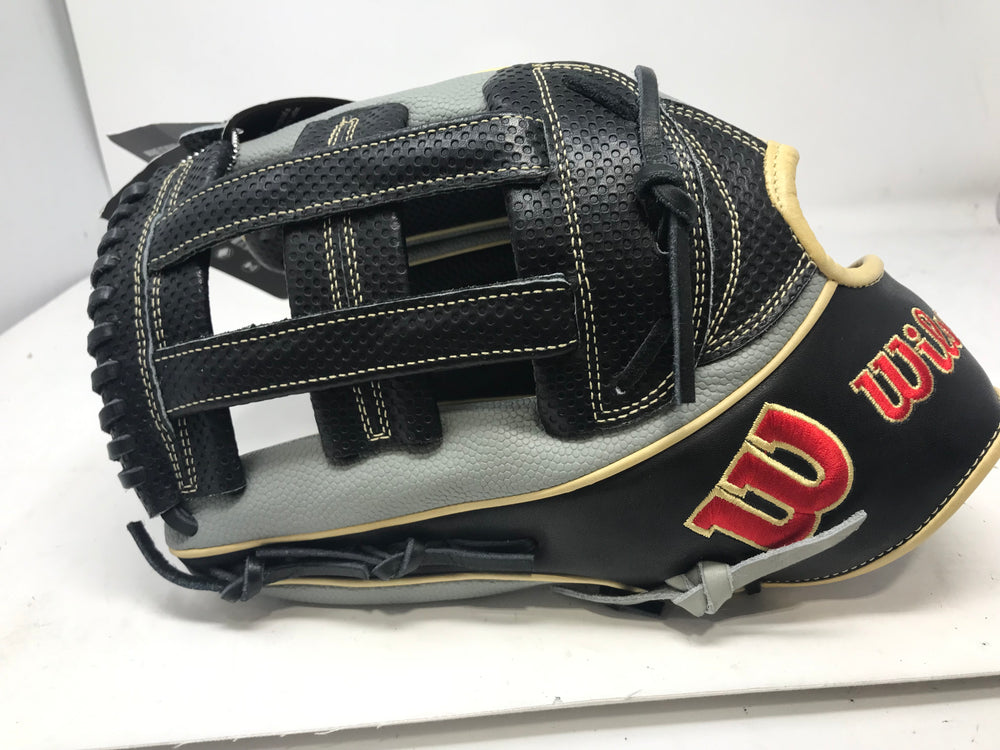 New Wilson A2K Outfield Baseball Glove 12.75Inch LHT Gray/Black/Red  H-Web