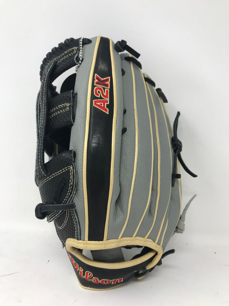 New Wilson A2K Outfield Baseball Glove 12.75Inch LHT Gray/Black/Red  H-Web