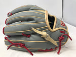 New Wilson A2K Outfield Baseball Glove 11.75 Inch RHT Gray/Tan/Red