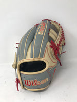 New Wilson A2K Outfield Baseball Glove 11.75 Inch RHT Gray/Tan/Red