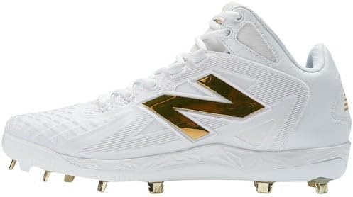 New New Balance Men's Ohtani 1 Metal Baseball Cleats White/Gold Medium 8