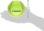 New Champro Game ASA Slow Ptich .44 COR, 375 Compression, Poly Synthetic Cover, Red Stiches (Optic Yellow, 12-Inch), Pack of 12