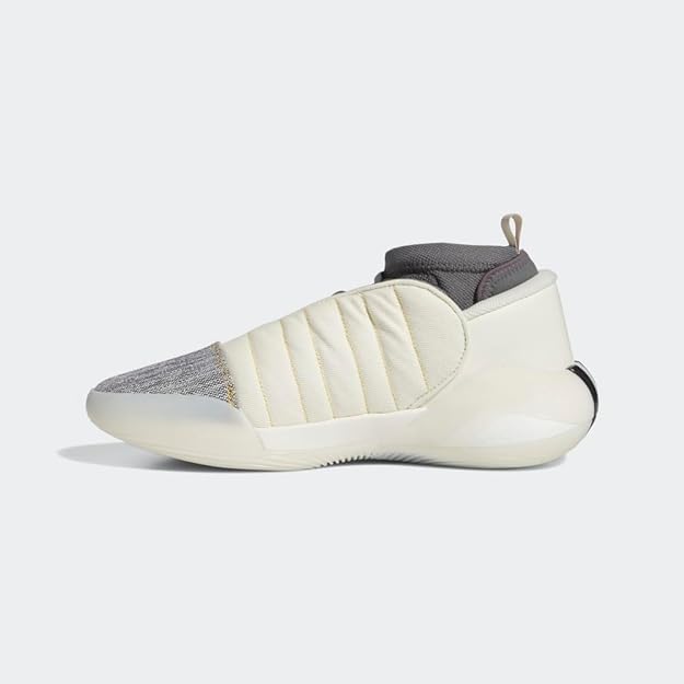 New adidas James Harden Volume 7 Mens Basketball Shoes in Cream White 5