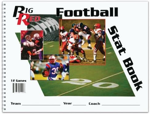 New Big Red Football Scorebook,12 Games,  Scoring Summary Section