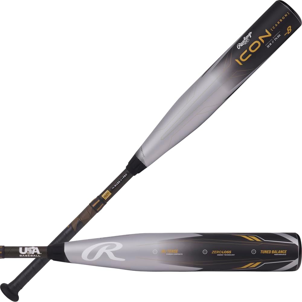 Rawlings | 2024 | ICON Baseball Bat | USA | -12 Drop | 2 5/8" Barrel | 2 Pc. Composite