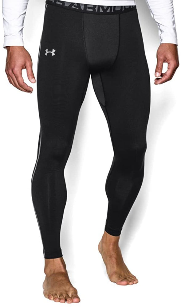 New, Under Armour Evo ColdGear Compression Tights Black/Silver X-Large