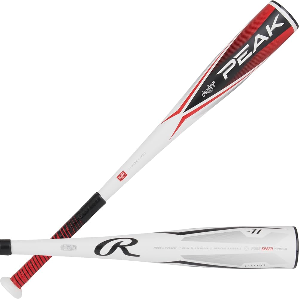 Rawlings | Peak Baseball Bat | USSSA - Coach/Machine Pitch | -11 Drop | 2 5/8" Barrel | 1 Pc. Alloy